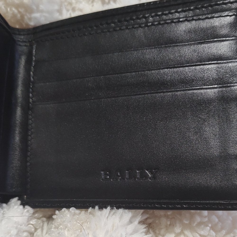 Bally Black Leather Key and Card Holder